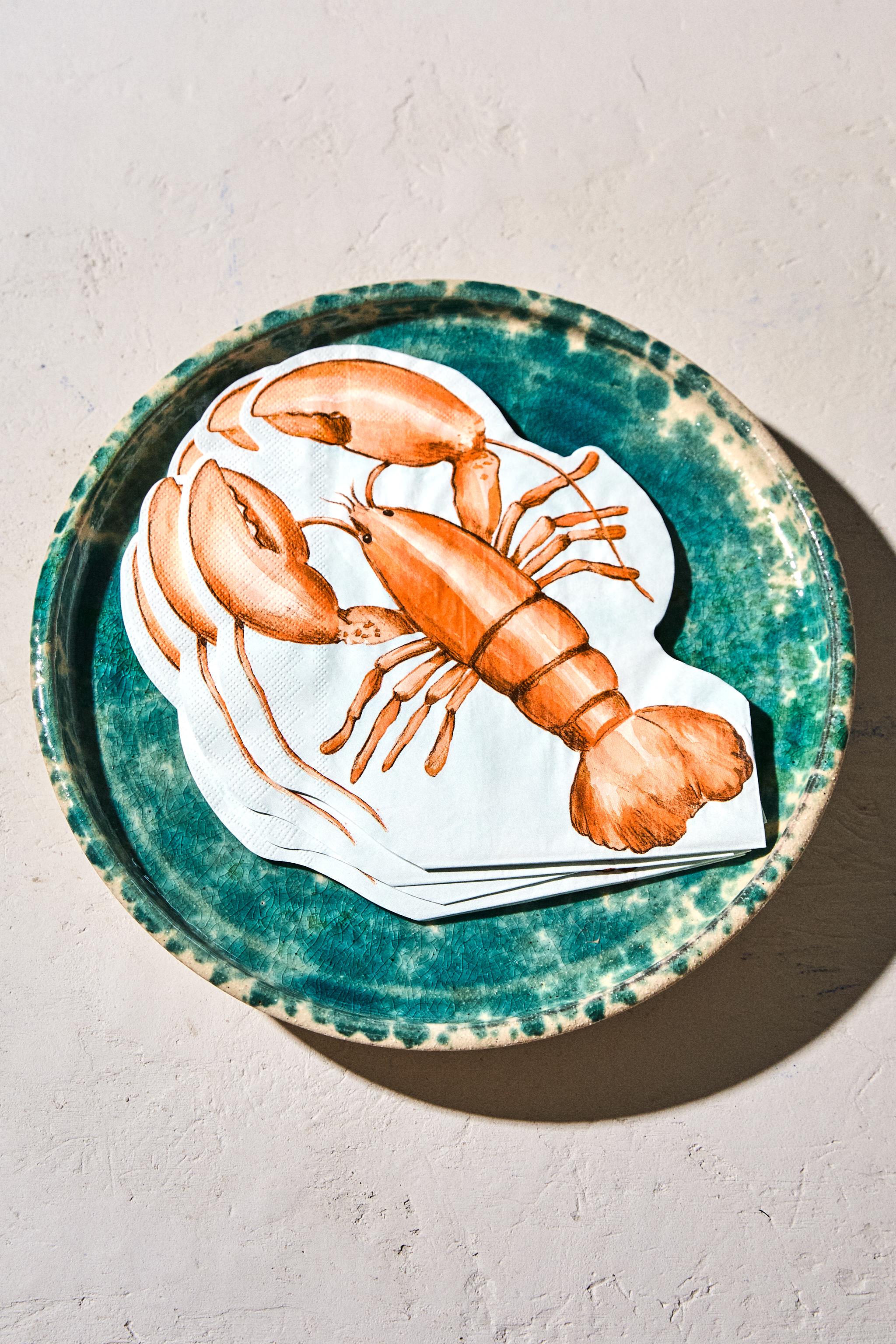 SET OF LOBSTER PAPER NAPKINS (SET OF 20)